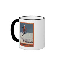 Ski Jump - PLM Olympic Promo Poster Mugs