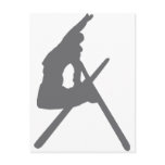 ski jump skier jumper post card