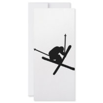 ski jump skiing personalized rack card