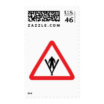 ski jump warning sign postage by Tomaniac ski jump warning sign postage