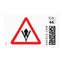 ski jump warning sign postage by Tomaniac ski jump warning sign postage