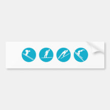 ski jumper blue bumper stickers