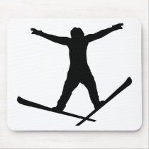 Ski Jumper Fun mousepads