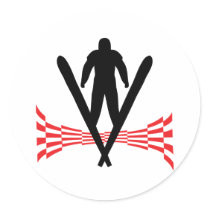 ski jumper jumping skiing icon stickers