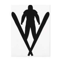 ski jumper postcards