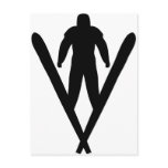 ski jumper postcard