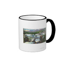 Ski Jumper Takes off from the Olympic Ski Hill Coffee Mug
