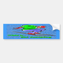Ski Jumping Bumper Sticker