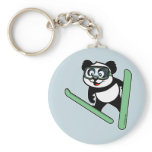 Ski-jumping Panda Key Chain