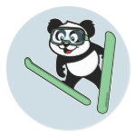Our cute panda bear is wearing stylish green skis and sporting ski goggles in this totally cute design for skiers! This cute ski panda makes a great gift for anyone that loves to go skiing!