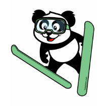 Ski-jumping Panda t-shirts by cuteunion Ski-jumping Panda t-shirts