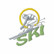 Ski Logo embroidered shirts by ZazzleEmbroidery Ski Logo embroidered shirts