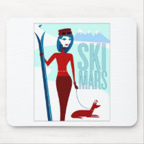 Ski Mars mousepad by GSquared Ski Mars mousepad