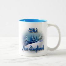 Ski New England  blue Mug