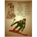 Ski NH Poster Postcard postcard
