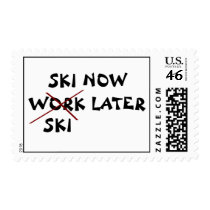 Ski Now Ski Later postage by MishMoshTees Ski Now Ski Later postage