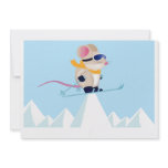 Ski Patrol Mouse in the Alps Custom Invitations