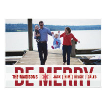 'Ski Patrol' (Scarlet) Holiday Photo Card