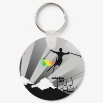 ski powder trail keychains