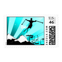 ski powder trail postage