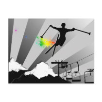 ski powder trail postcards by asyrum ski powder trail postcards