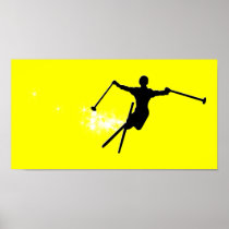 ski powder trail poster