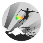 ski powder trail stickers