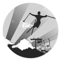 ski : powder trail stickers by asyrum ski : powder trail stickers