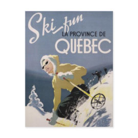Ski Quebec postcard