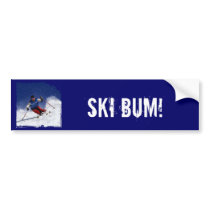 Ski Racing Down the Mountain Bumper Sticker