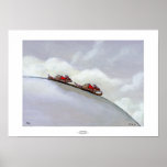 Ski racing rats fun uique art skiing rat painting print