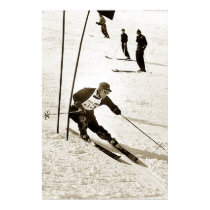 Ski Racing Slalom Skier Skiing downhill posters by VintagePostersShop Ski Racing Slalom Skier Skiing downhill posters