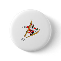 Ski Santa buttons by TeeZazzle Ski Santa buttons