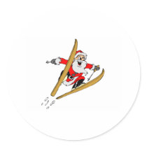 Ski Santa stickers by TeeZazzle Ski Santa stickers