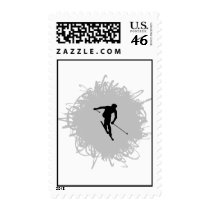 Ski Scribble Style Postage