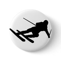 ski skiing downhill skier buttons