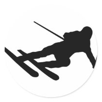 ski skiing downhill skier stickers
