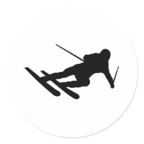 ski skiing downhill skier stickers