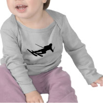 ski skiing downhill skier t-shirts