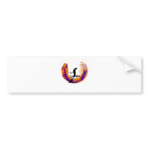 Ski Slide Right Bumper Stickers
