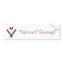 "Ski-son's" Greetings bumper stickers