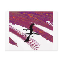 SKI static Cling Post Cards