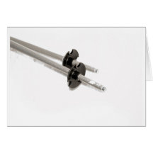 Ski sticks greeting cards