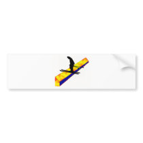 SKI THE BIRD BUMPER STICKER