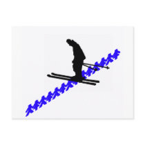 Ski The Right Postcard