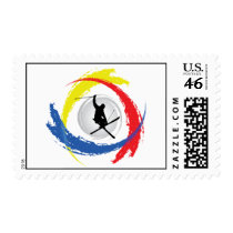 Ski Tricolor Emblem Postage Stamps