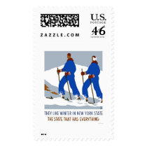 Ski Winter New York 1938 WPA Postage