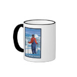 Skier Admiring - The Rockies Coffee Mug