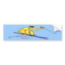 Skier Bumper Stickers