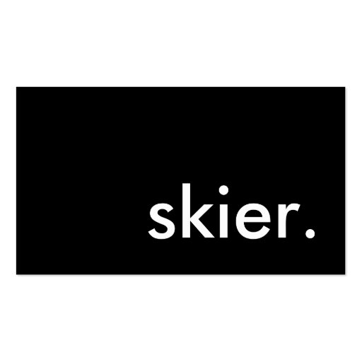skier. business card templates